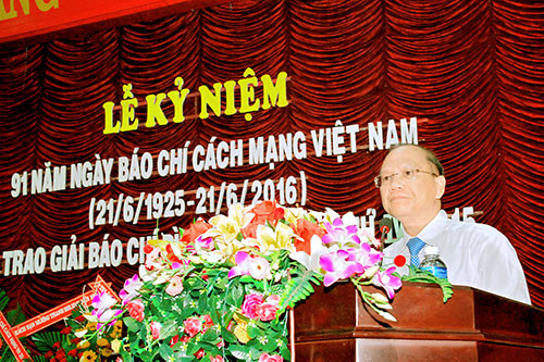 Đồng chí Nguyễn Mạnh Hùng – Bí thư Tỉnh ủy đã ghi nhận và đánh giá cao vai trò, những đóng góp to lớn của các cơ quan báo chí tỉnh nhà