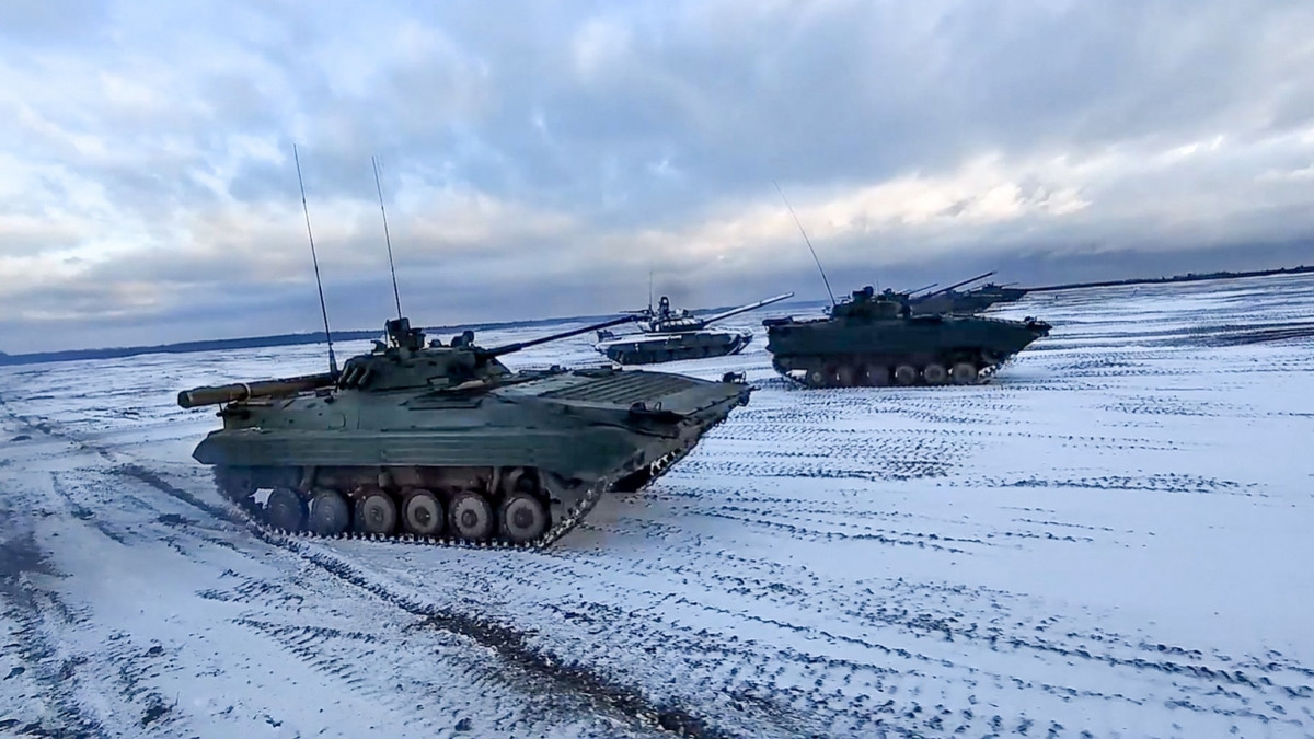 Lực lượng Nga và Belarus trong cuộc tập trận chung gần đây tại Belarus. Ảnh: AFP