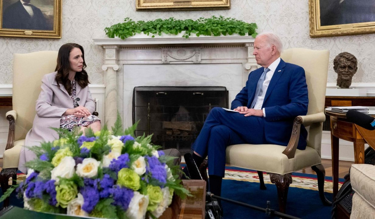 Thủ tướng New Zealand - Jacinda Ardern hội đàm với Tổng thống Mỹ Joe Biden tại Nhà Trắng vào hôm 1/6. Nguồn: AFP