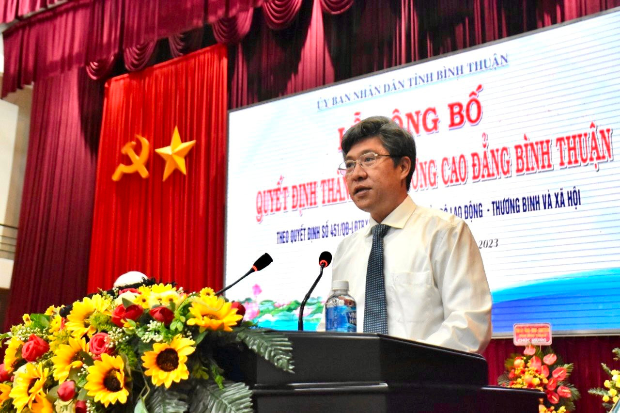 Lễ công bố Quyết định thành lập Trường Cao đẳng Bình Thuận