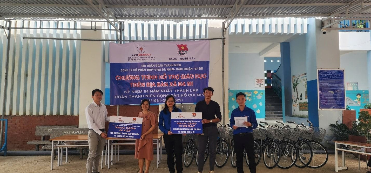 Công ty cổ phần Thuỷ điện Đa Nhim – Hàm Thuận – Đa Mi trao tặng tài trợ giáo dục cho các trường trên địa bàn huyện Hàm Thuận Bắc, tỉnh Bình Thuận và huyện Ninh Sơn, tỉnh Ninh Thuận