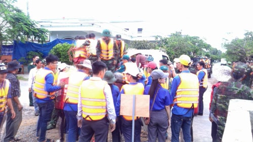 Phu Quy: over 300 people participated in rehearsal of natural disaster prevention, search and rescue