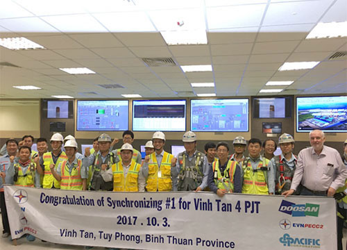 Successful synchronization for Unit No.1 of Vinh Tan 4 Thermal Power Plant
