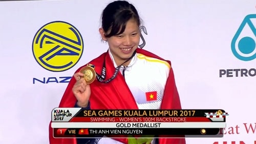 Swimmer Anh Vien wins gold, breaks SEA Games record