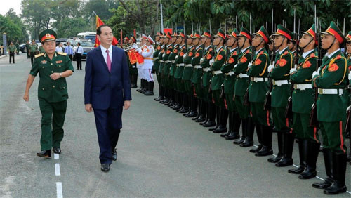 President Tran Dai Quang makes pre-Tet visit to Army Corps 4