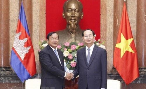 President Tran Dai Quang hosts Cambodian Foreign Minister