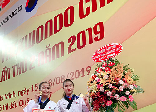 Le Kim, Kim Ha bag two gold medals at the  2nd Asian Open Taekwondo Championships 2019