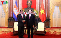 Chủ tịch nước Trần Đại Quang tiếp Phó Thủ tướng Campuchia