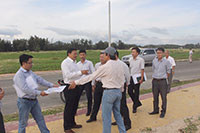 Kiểm tra tiến độ đền bù, giải phóng mặt bằng công trình cấp nước khu Lê Hồng Phong