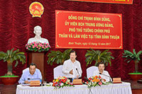Phó Thủ tướng Trịnh Đình Dũng làm việc tại Bình Thuận: Nên tái cấu trúc, đổi mới quy hoạch, xây dựng cơ chế chính sách đặc thù…