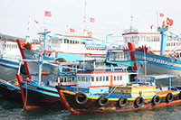 Ngư dân Phú Quý chưa thể ra khơi do thời tiết