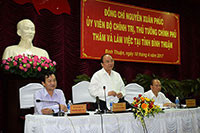 Thủ tướng Nguyễn Xuân Phúc làm việc tại Bình Thuận: Bình Thuận phải đi lên bằng “3 chân kiềng”
