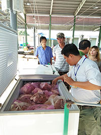 Phát hiện thịt heo bốc mùi hôi ở chợ Phú Thủy