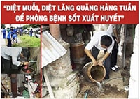 Diệt lăng quăng thường xuyên, giảm bệnh sốt xuất huyết