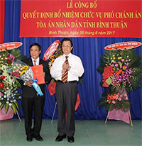 Bổ nhiệm ông Nguyễn Văn Thanh làm Phó Chánh án TAND tỉnh
