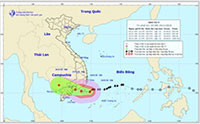 Chiều nay, tâm bão số 9 ngay trên vùng biển từ Ninh Thuận đến Bến Tre