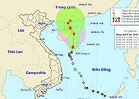 Bão số 2 giật cấp 10 trên biển Đông, gây mưa trong đất liền