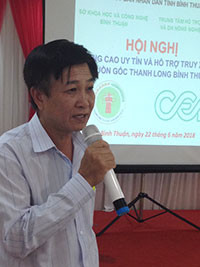 Hỗ trợ truy xuất nguồn gốc thanh long Bình Thuận