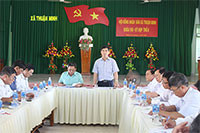 Thường trực Tỉnh ủy làm việc với Đảng ủy xã Thuận Minh