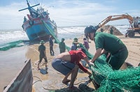 Cứu nạn thành công tàu cá bị nạn tại vùng biển Tân Thành