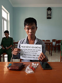 Đồn Biên phòng Tân Thắng: Bắt quả tang đối tượng tàng trữ ma túy
