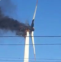 Cháy turbin Nhà máy phong điện Bình Thạnh