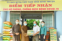 Ban Trị sự Giáo hội Phật giáo Việt Nam tỉnh Bình Thuận: Ủng hộ tiền, lương thực phòng chống dịch