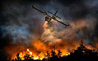 5 trực thăng UH-60 dập đám cháy rừng dữ dội ở bang Florida, Mỹ