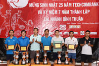 Giải tennis kỷ niệm 7 năm thành lập Techcombank Chi nhánh Bình Thuận