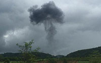 Máy bay quân sự gặp sự cố rơi trên núi ở Nghệ An