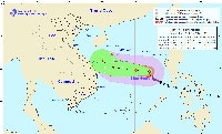 Bão số 8 giật cấp 14, cách đảo Song Tử Tây khoảng 480km