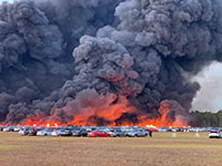 Cháy lớn tại sân bay Florida, Mỹ khiến 3.500 phương tiện bị hư hại