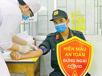 Tiểu đoàn cảnh sát cơ động tham gia hiến máu tình nguyện