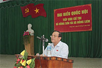 Đại biểu Quốc hội Huỳnh Thanh Cảnh trả lời nhiều kiến nghị của cử tri