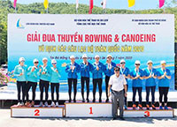 Bình Thuận đạt được 2 huy chương tại giải Đua thuyền Rowing và Canoeing toàn quốc