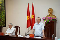 Đồng chí Trần Quốc Vượng - Ủy viên Bộ Chính trị, Thường trực Ban Bí thư Trung ương Đảng làm việc với tỉnh Bình Thuận