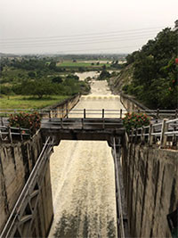 15 giờ ngày 26/9 sẽ điều tiết nước qua tràn hồ Sông Quao