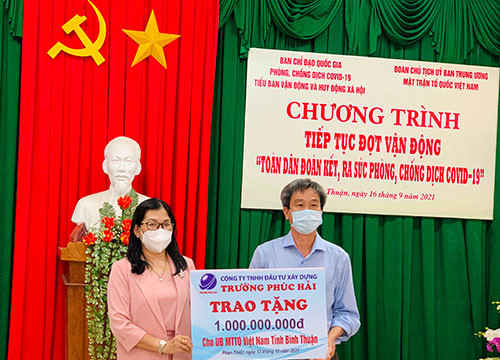 VND 1.2 billion donated to Binh Thuan ’s pandemic prevention fund