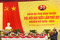 Khai mạc Đại hội đại biểu Đảng bộ tỉnh Bình Thuận lần thứ XIV, nhiệm kỳ 2020 - 2025