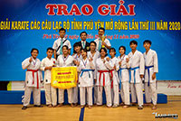 Giải Karate các Câu lạc bộ tỉnh Phú Yên mở rộng lần III năm 2020: Bình Thuận đạt 18 huy chương xếp Nhì toàn đoàn