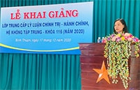 Khai giảng lớp trung cấp lý luận chính trị - hành chính khóa 116