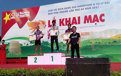 Binh Thuan wins 1 bronze medal at Tien Phong National Marathon Championship 2021