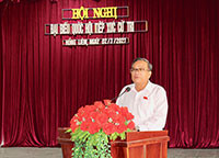 Trưởng đoàn Đại biểu Quốc hội Huỳnh Thanh Cảnh tiếp xúc cử tri:Cử tri lo lắng về tình trạng mất an toàn vệ sinh thực phẩm, tệ nạn ma túy