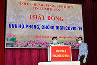 Bình Thuận phát động ủng hộ phòng, chống dịch Covid 19