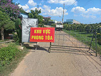 Hàm Thuận Nam: Phong tỏa 1 khu nhà trọ ở thôn Đại Thành, xã Mương Mán