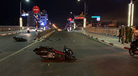 Tai nạn 2 xe máy ở đầu cầu Trần Hưng Đạo khiến 1 người chết