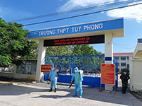 Kích hoạt khu cách ly tập trung Trường THPT Tuy Phong