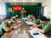Lãnh đạo Công an tỉnh kiểm tra công tác phòng, chống dịch tại Công an thành phố Phan Thiết