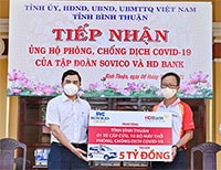 Ủng hộ Bình Thuận 1 xe cứu thương và 10 máy thở phòng chống dịch