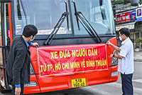 Ngày 2/10: Tiếp tục đón 500 người dân Bình Thuận về quê 